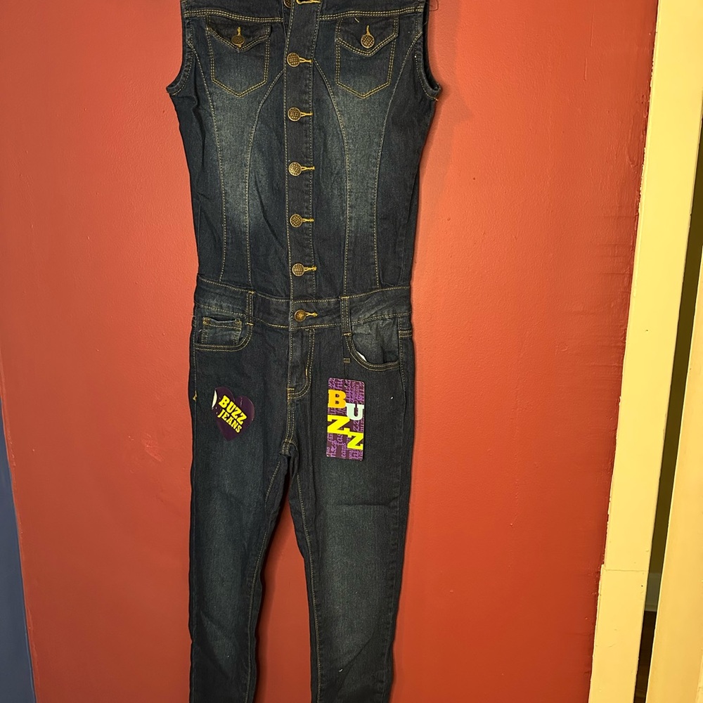 Denim Sleeveless Jumpsuit